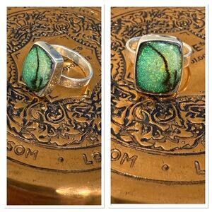 Dendritic Opal Sterling Silver Ring